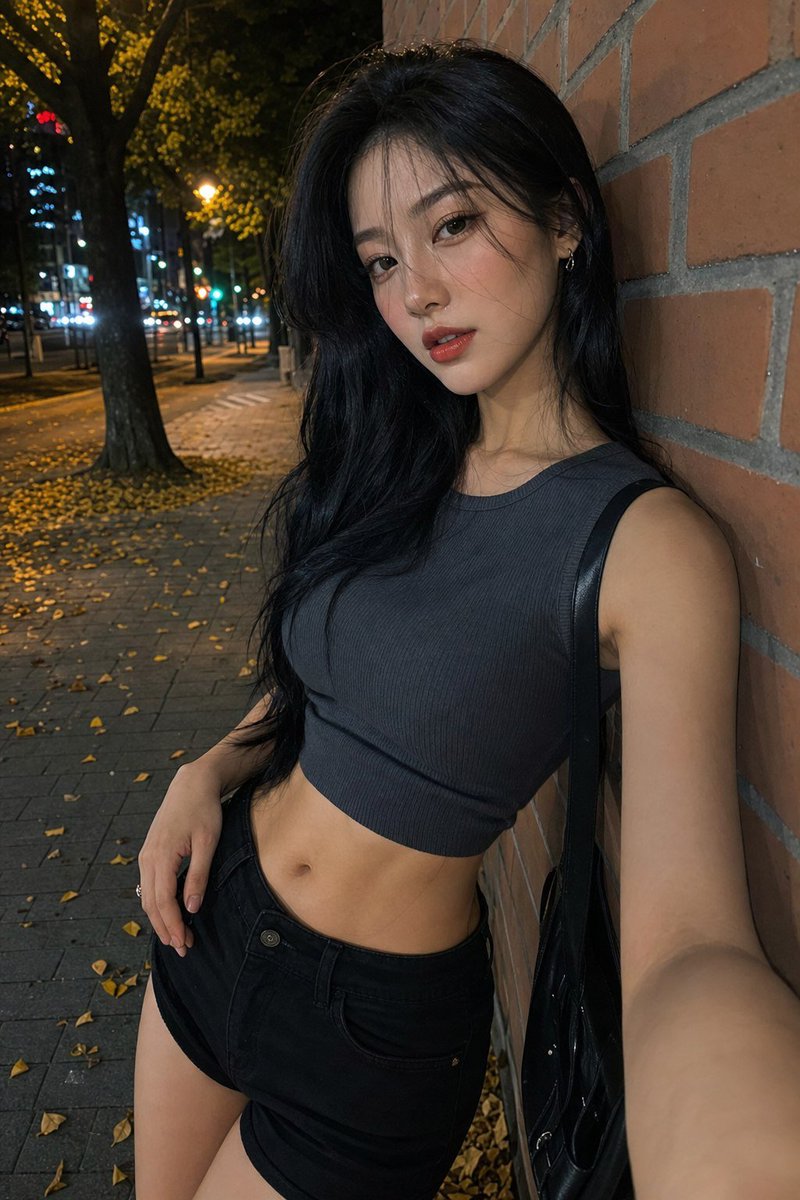 AI Prompt for Realistic Nighttime Fashion Selfie