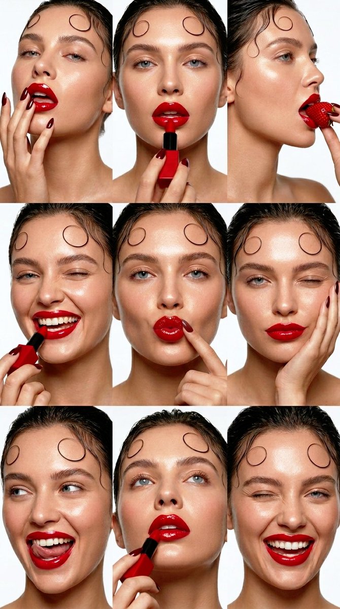 AI Prompt for Red Lipstick Beauty Product Photography