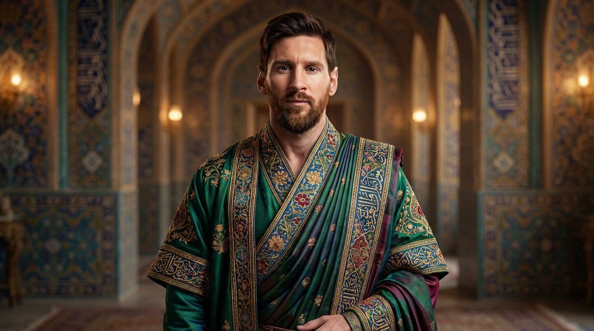 AI Prompt for Regal Persian Court Robe Characters with Luxurious Details