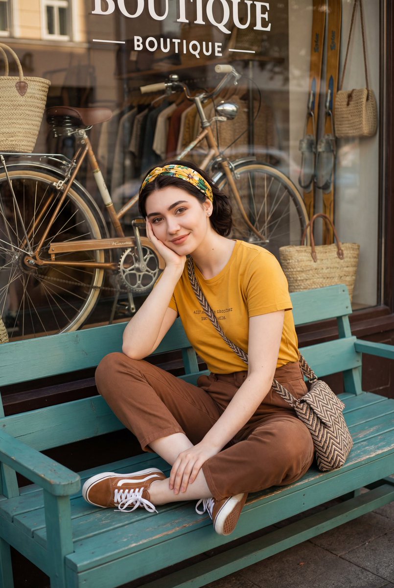 AI Prompt for Retro Street Fashion Portrait Photography