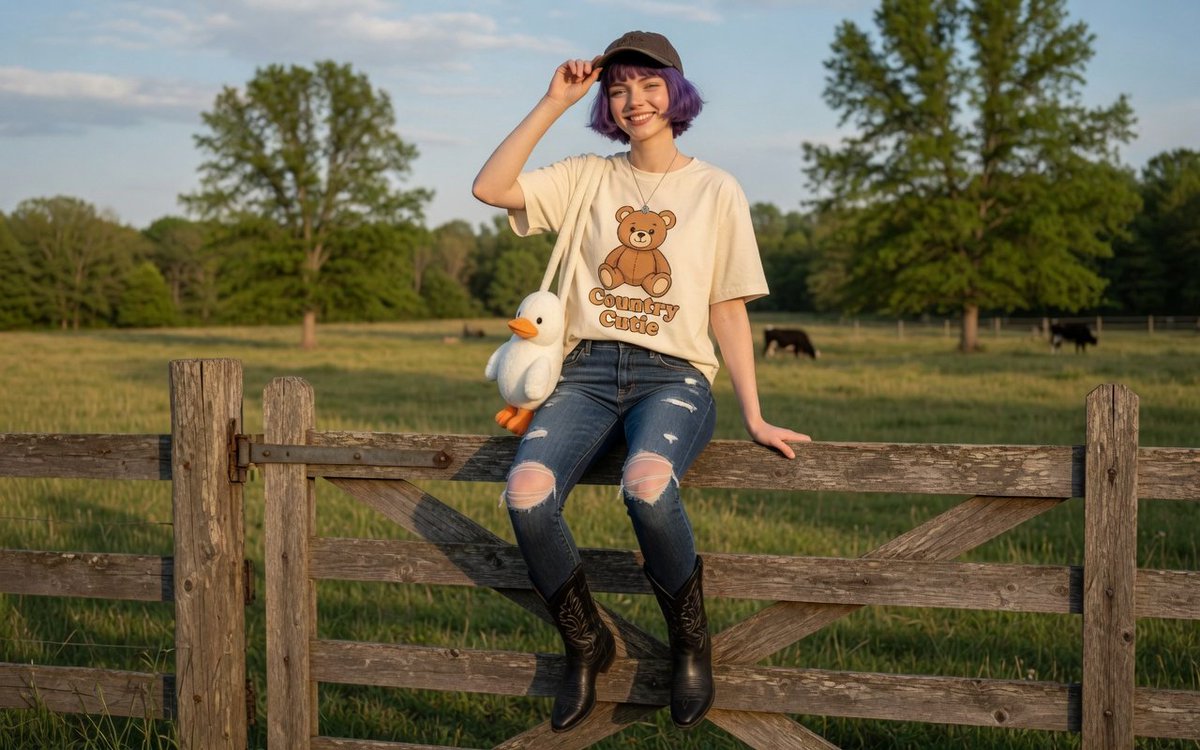 AI Prompt for Rustic Farm Portrait with Golden Hour Lighting