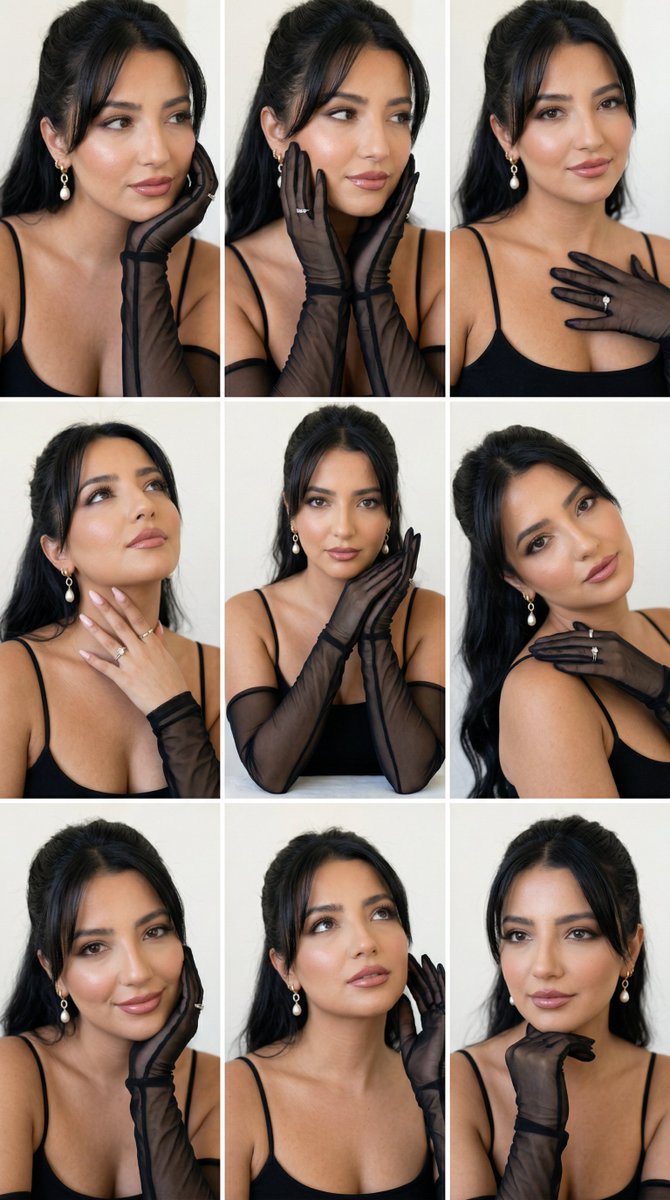 AI Prompt for Sensual Editorial Portrait Grids with High-Fashion Aesthetic