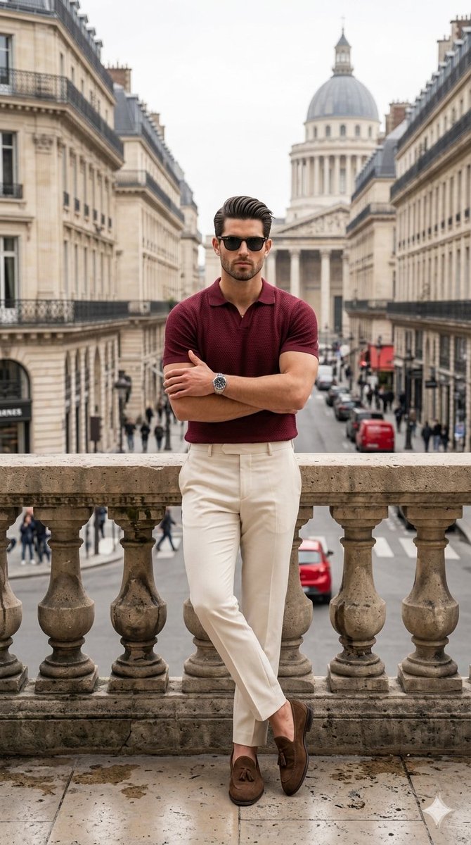 AI Prompt for Smart Casual Men's Fashion Photography