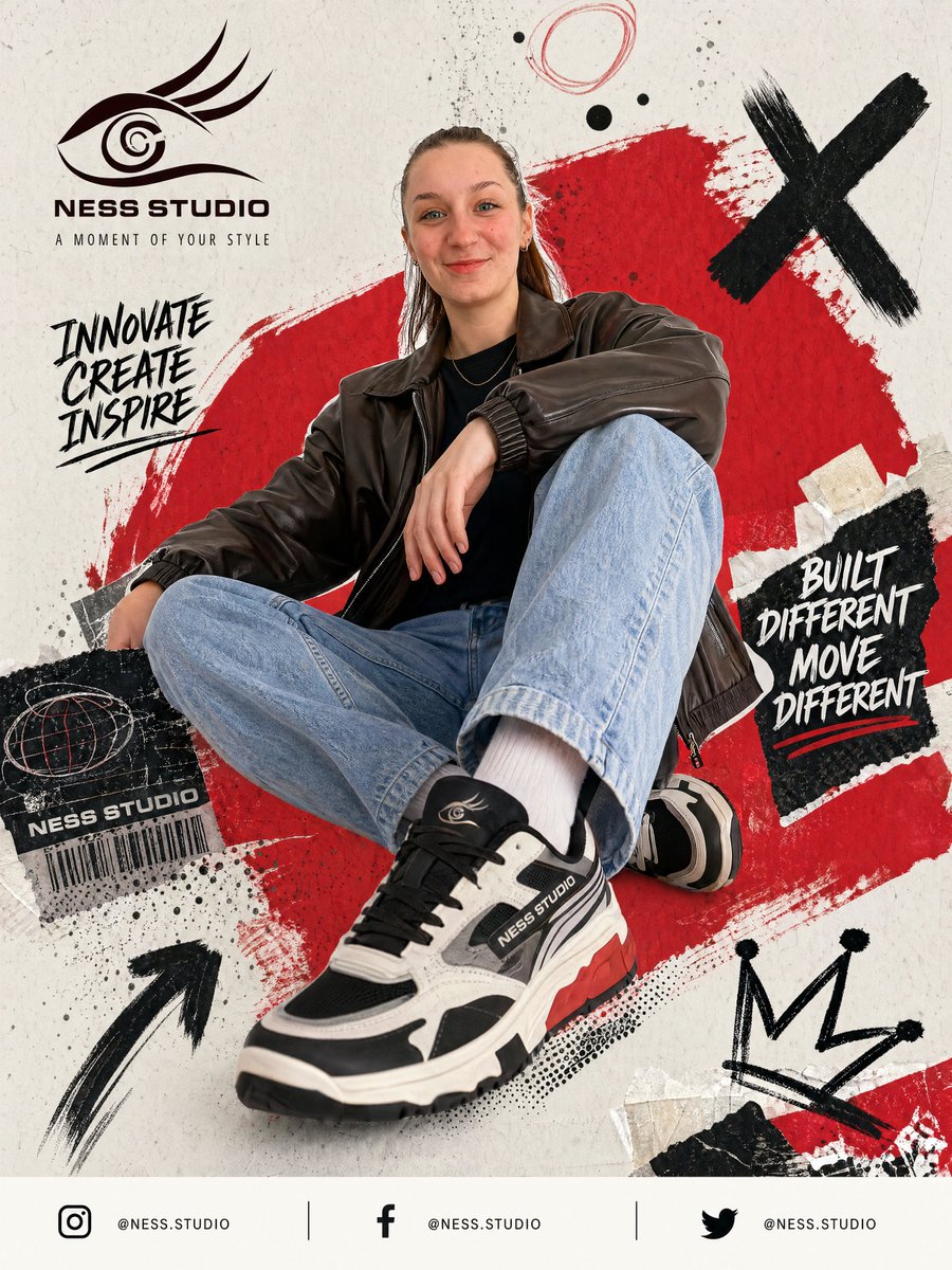 AI Prompt for Streetwear Fashion Sneaker Poster Ad Generation