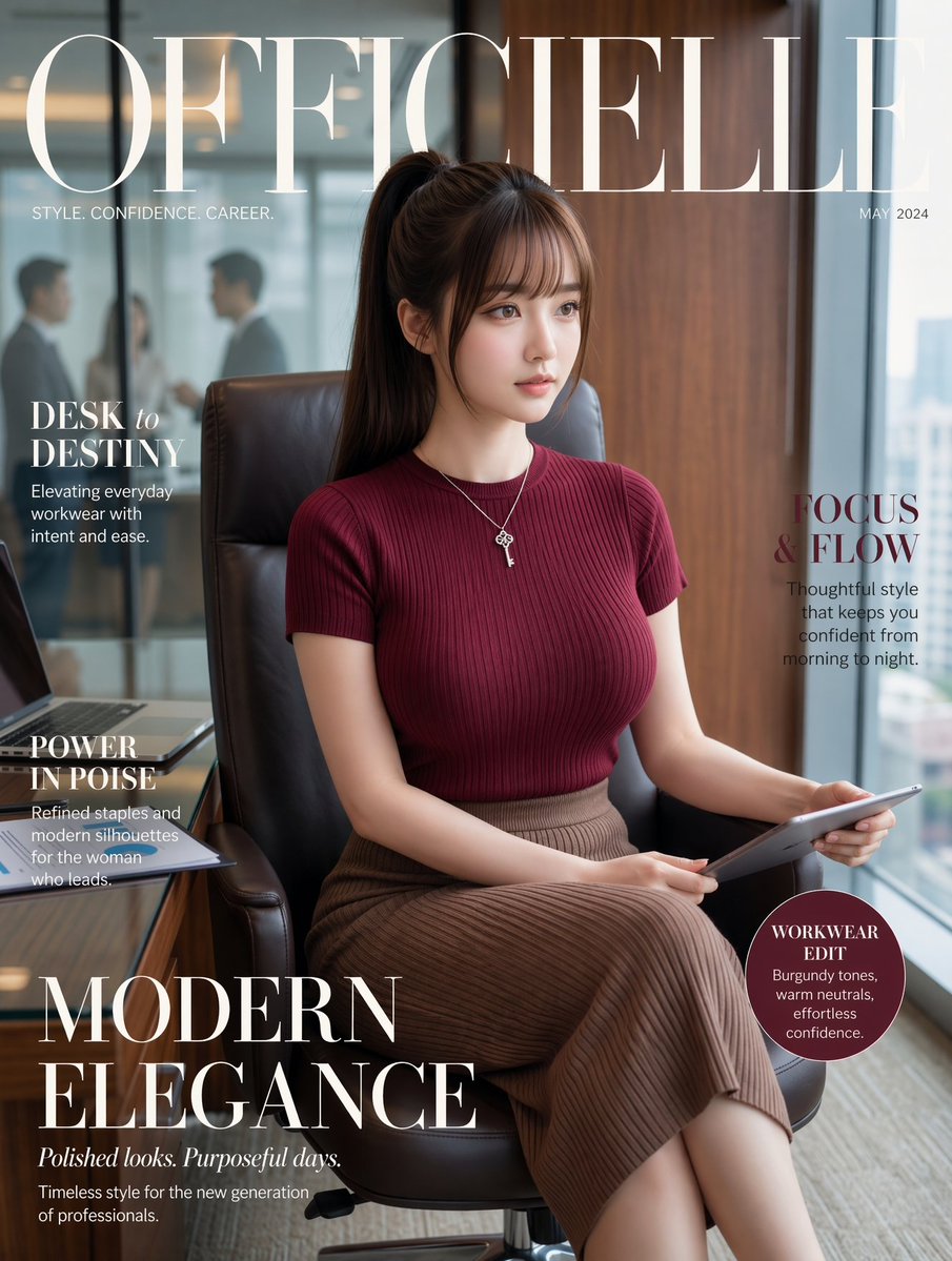 AI Prompt for Stylish Businesswoman Editorial Cover