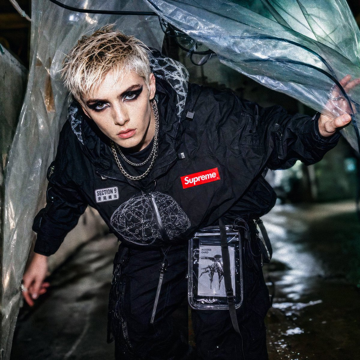 AI Prompt for Supreme and Section 9 Cyberpunk Fashion