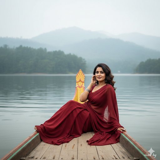 AI Prompt for Surcharge IGENC Graphic Image of Woman on Traditional Boat