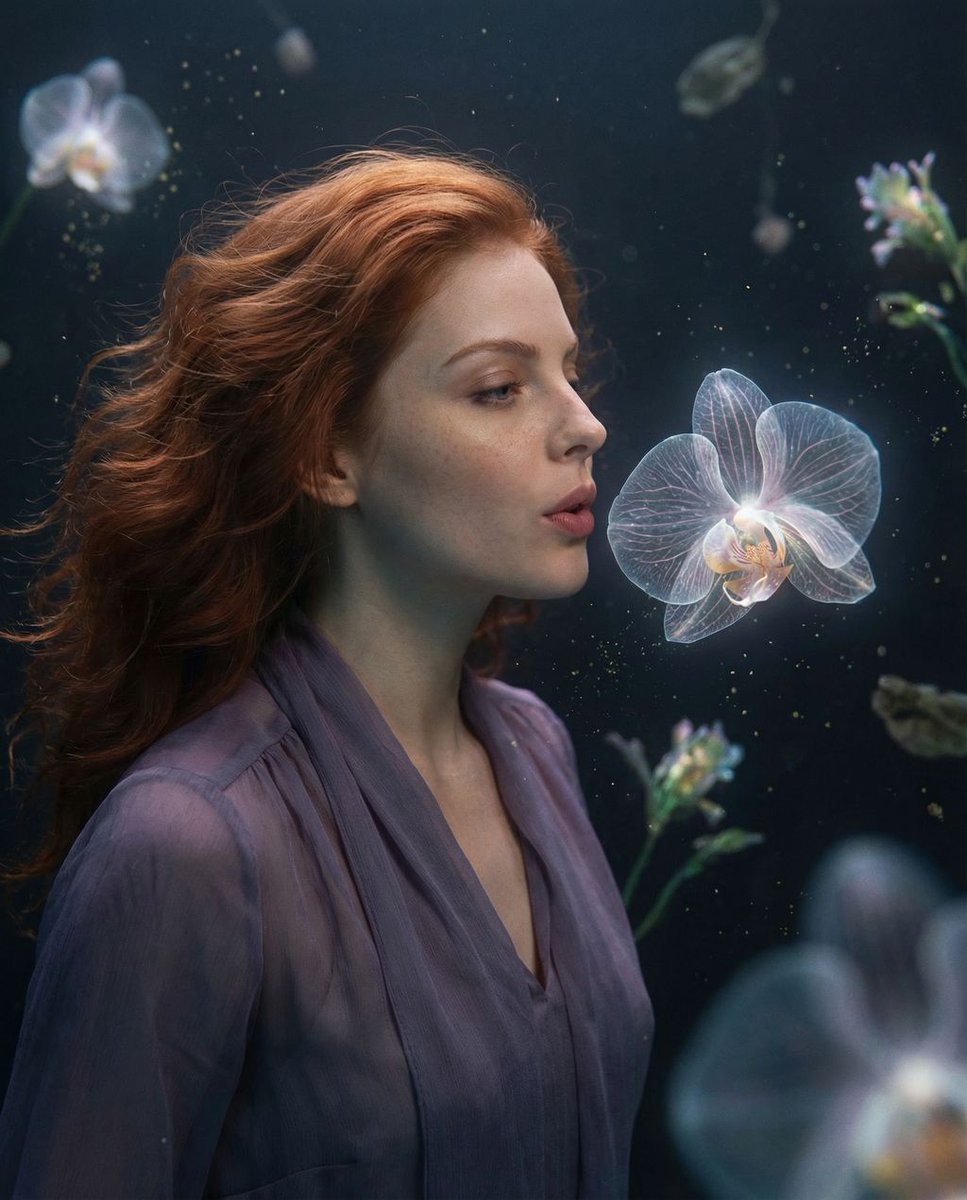 AI Prompt for Surreal Dreamy Fashion Photography with Zero-Gravity Botanical Effect