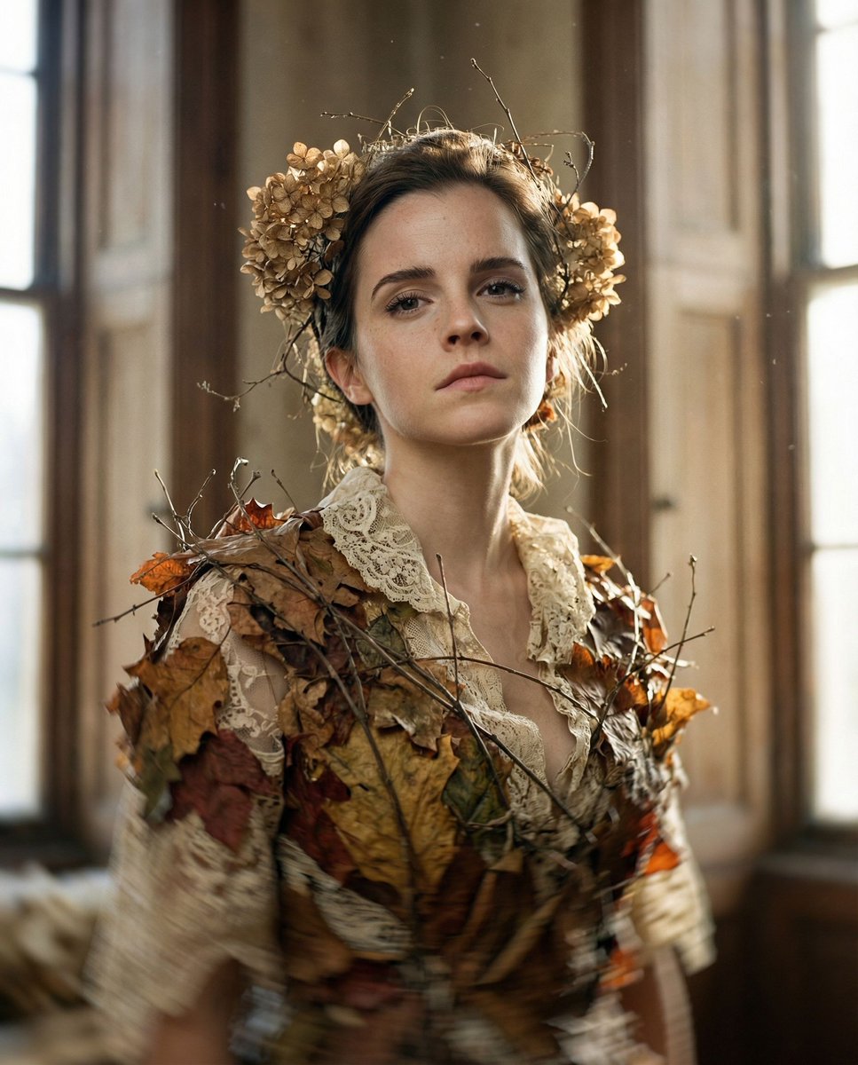 AI Prompt for Surreal Editorial Fashion Portrait with Emma Watson