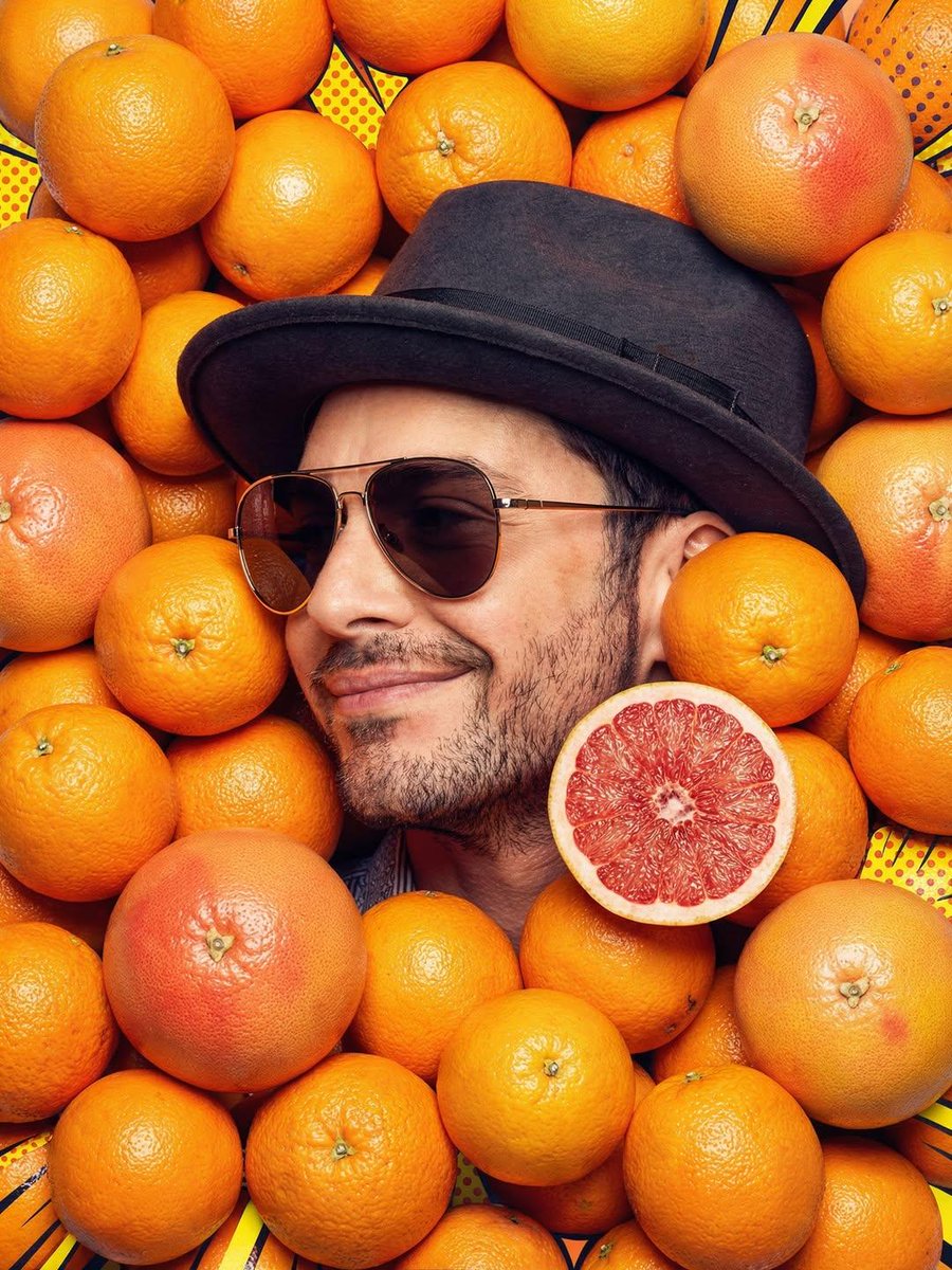 AI Prompt for Surreal Pop-Art Citrus Editorial Portrait Image Generation