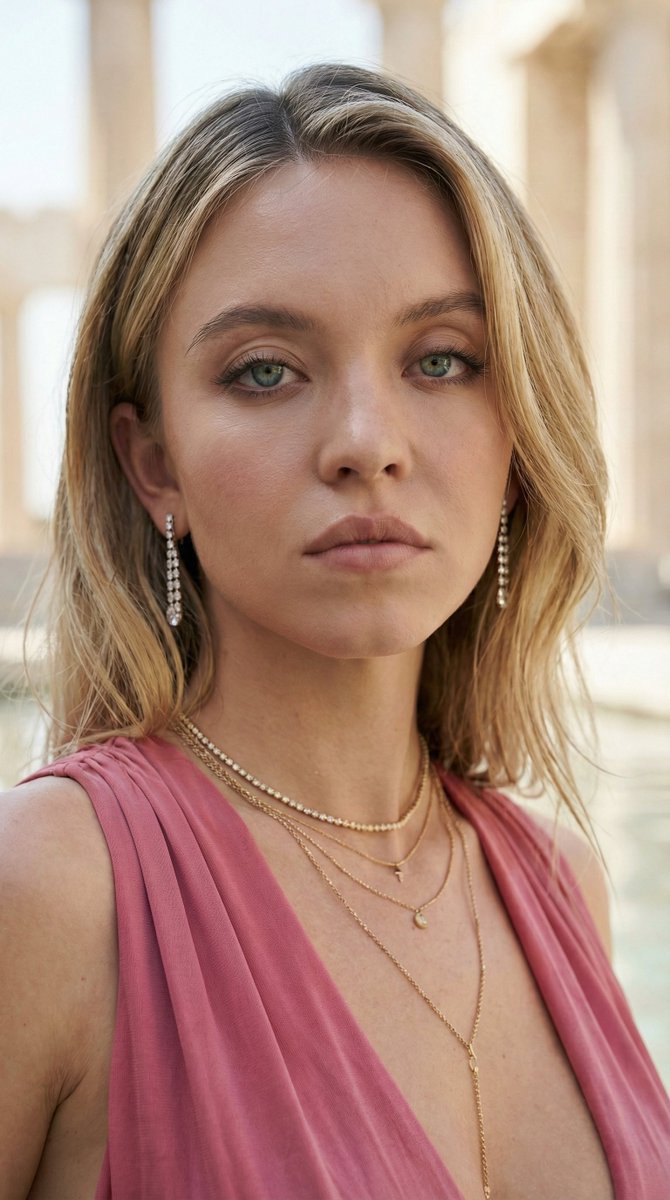AI Prompt for Sydney Sweeney Grecian-Style Editorial Image Generation