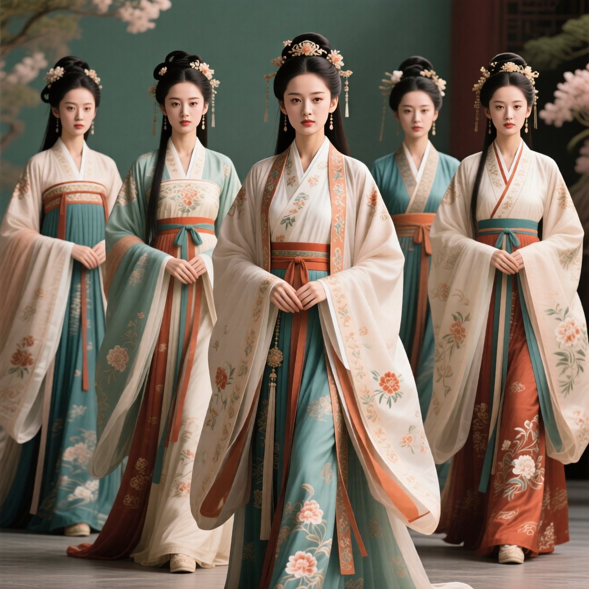 AI Prompt for Traditional Chinese Noblewoman Portraits with Elegant Backgrounds