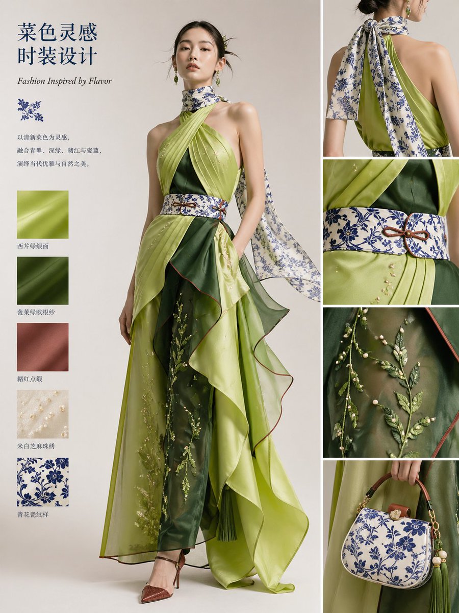 AI Prompt for Transforming Food Images into High-End Fashion Illustrations