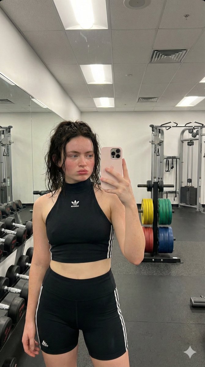 AI Prompt for Ultra-Photorealistic Gym Mirror Selfie of Influencer Model