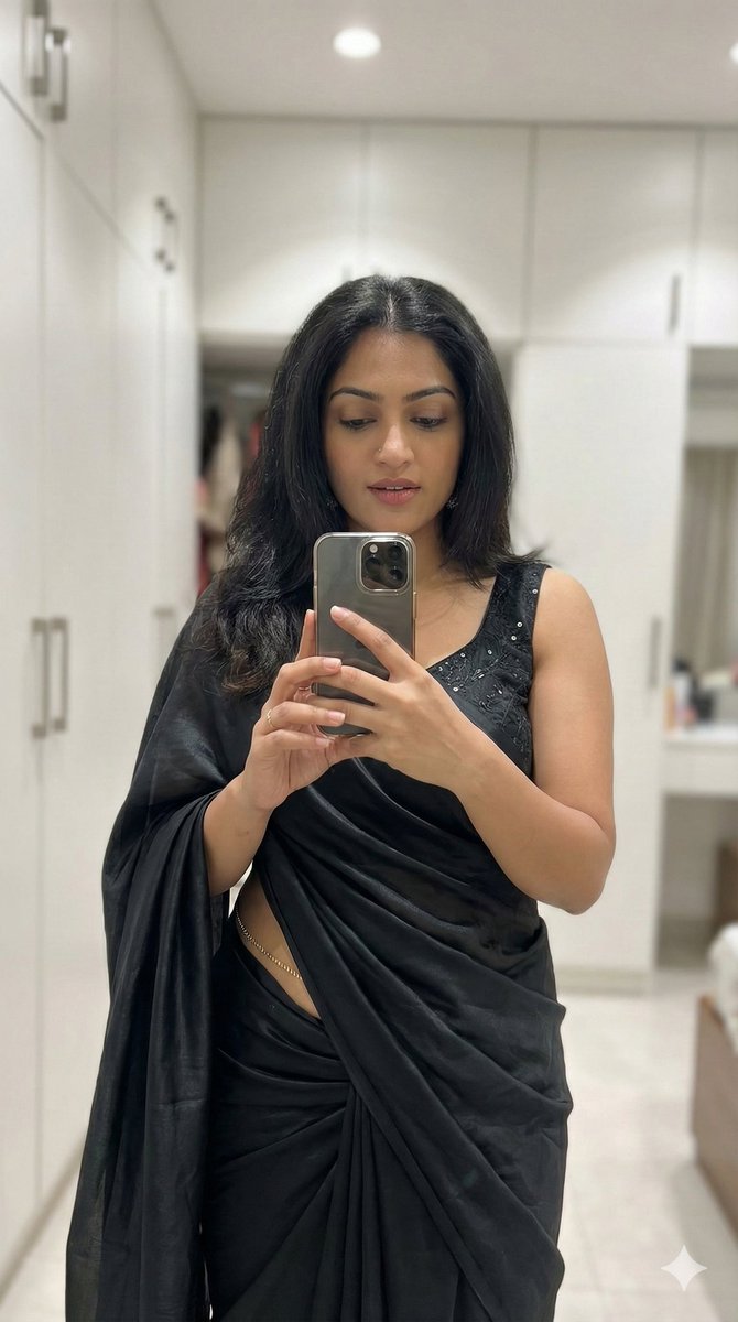 AI Prompt for Ultra Photorealistic Saree Mirror Selfie Generation