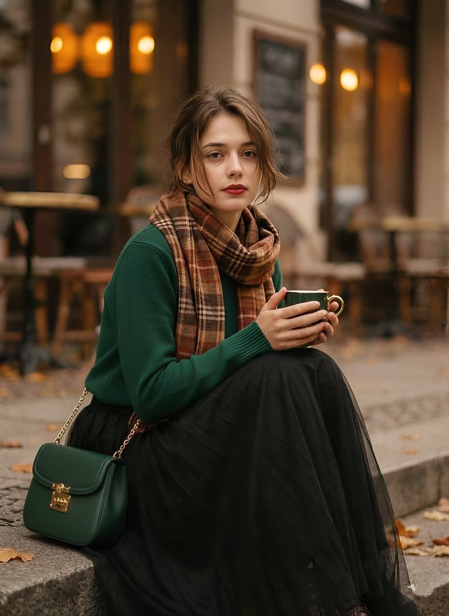 AI Prompt for Ultra-Realistic 1970s Fashion Portrait Photography with Retro Cafe Scene