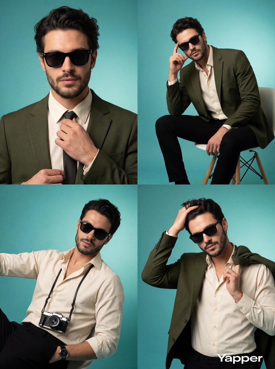 AI Prompt for Ultra-Realistic Fashion Photography: 2x2 Grid Collage