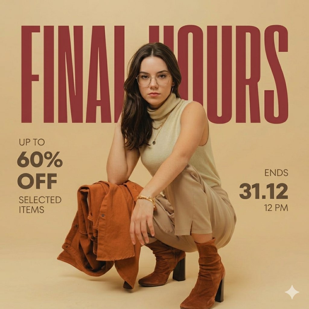 AI Prompt for Ultra-Realistic Fashion Poster with Model and Typography