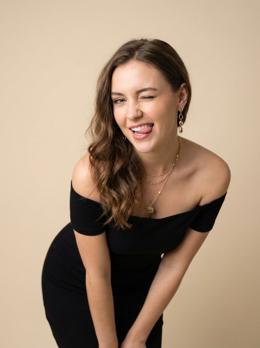 AI Prompt for Ultra-Realistic Female Portrait with Winking Expression