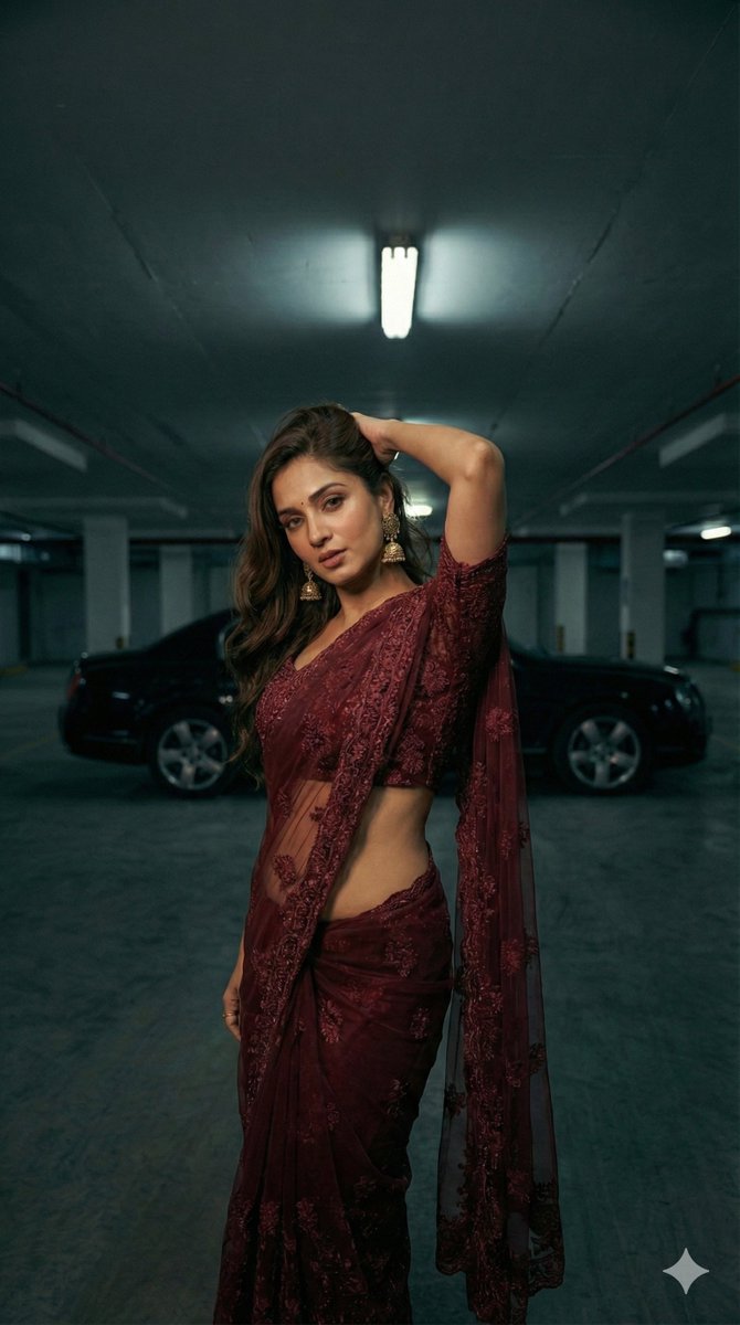 AI Prompt for Ultra-Realistic Indian Fashion Photography - Deep Maroon Saree