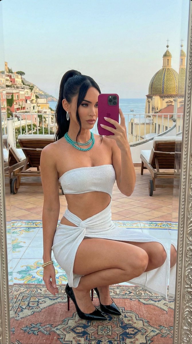 AI Prompt for Ultra-Realistic Mirror Selfie with Italian Mediterranean Terrace Background