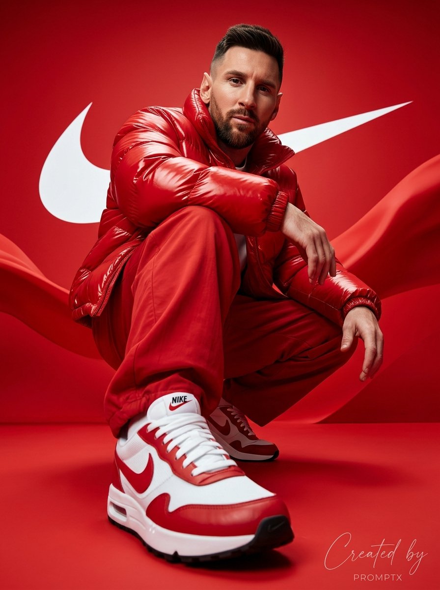 AI Prompt for Ultra-Realistic Red Streetwear Photography