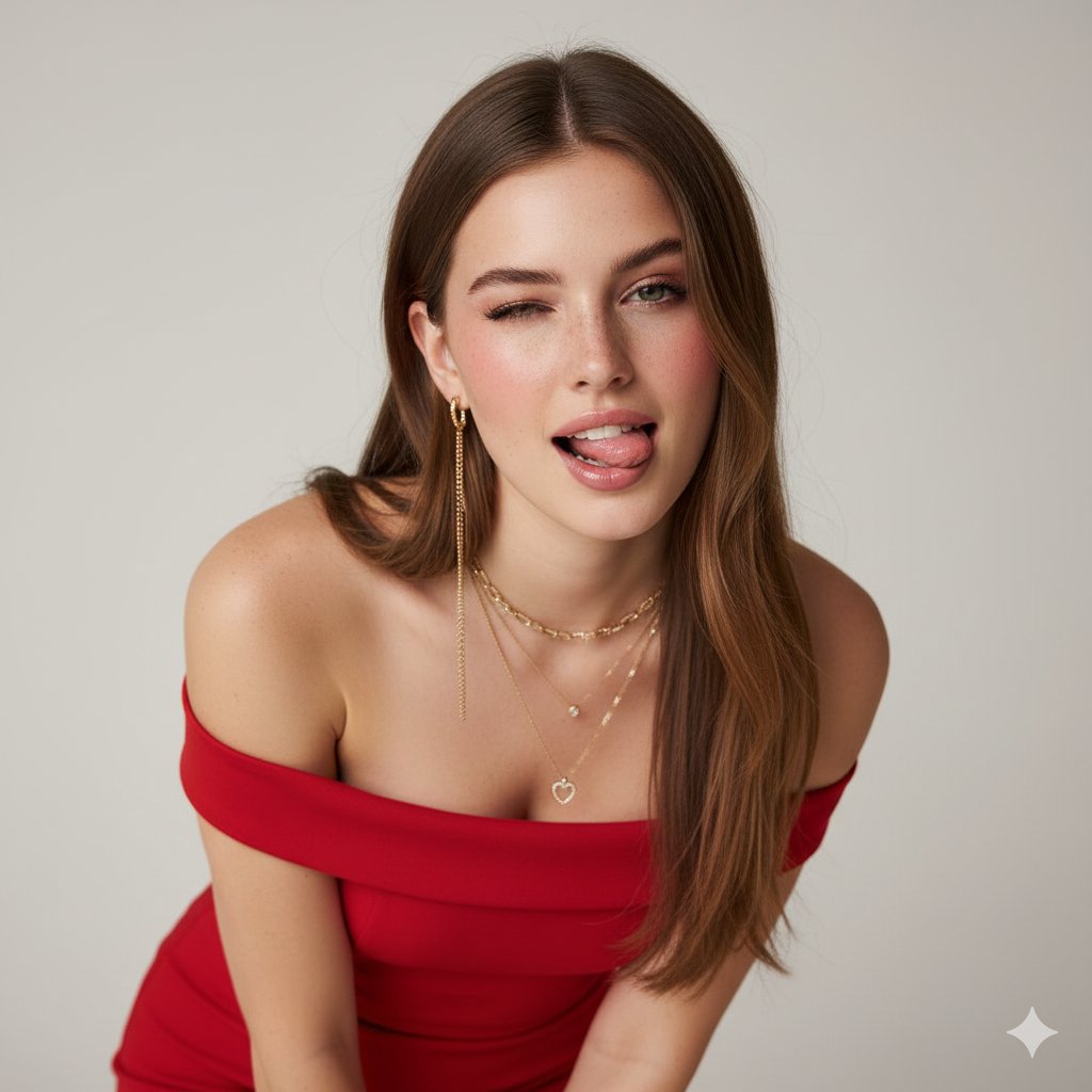 AI Prompt for Ultra-Realistic Studio Portrait with Flirty Expression