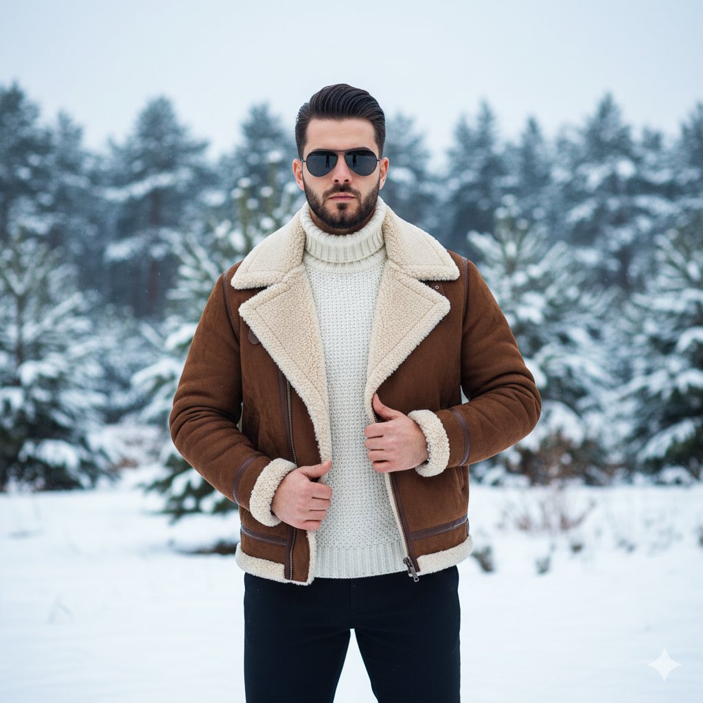 AI Prompt for Ultra-Realistic Winter Fashion Portrait with Snowy Landscape