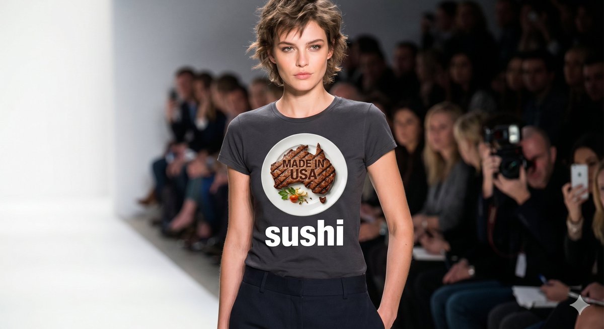 AI Prompt for Unique Australian Beef T-Shirt Fashion Photography
