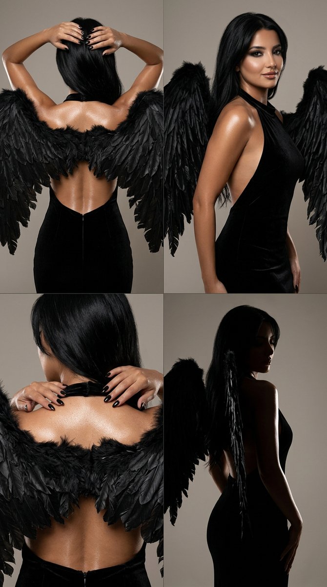 AI Prompt for Unrealistic Fashion Editorial Images with Angel Wings
