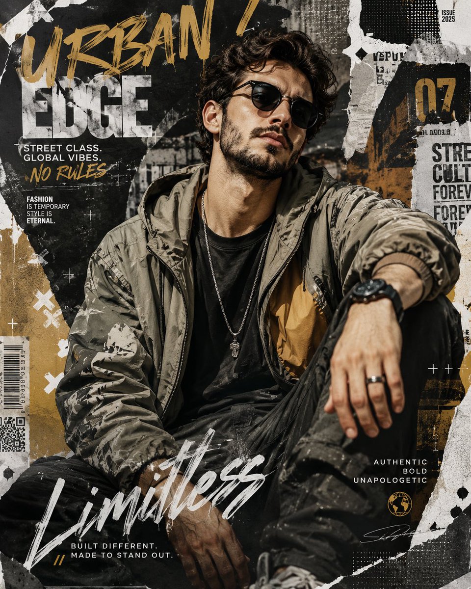 AI Prompt for Urban Fashion Editorial Collage Posters