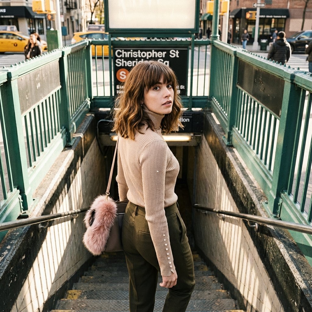 AI Prompt for Urban Lifestyle Fashion Photography - NYC Subway Style