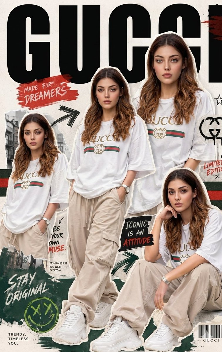 AI Prompt for Urban Streetwear Fashion Collage Poster - Generate Streetwear Fashion Art