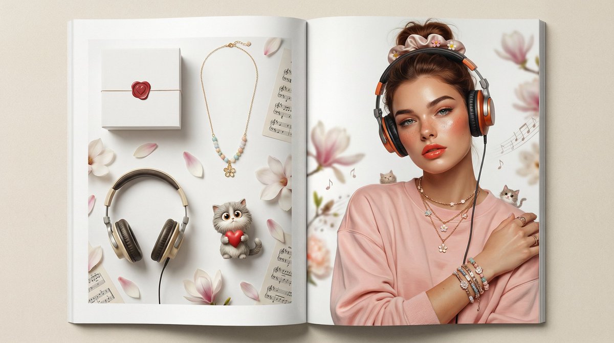 AI Prompt for Valentine's Day Magazine Spread