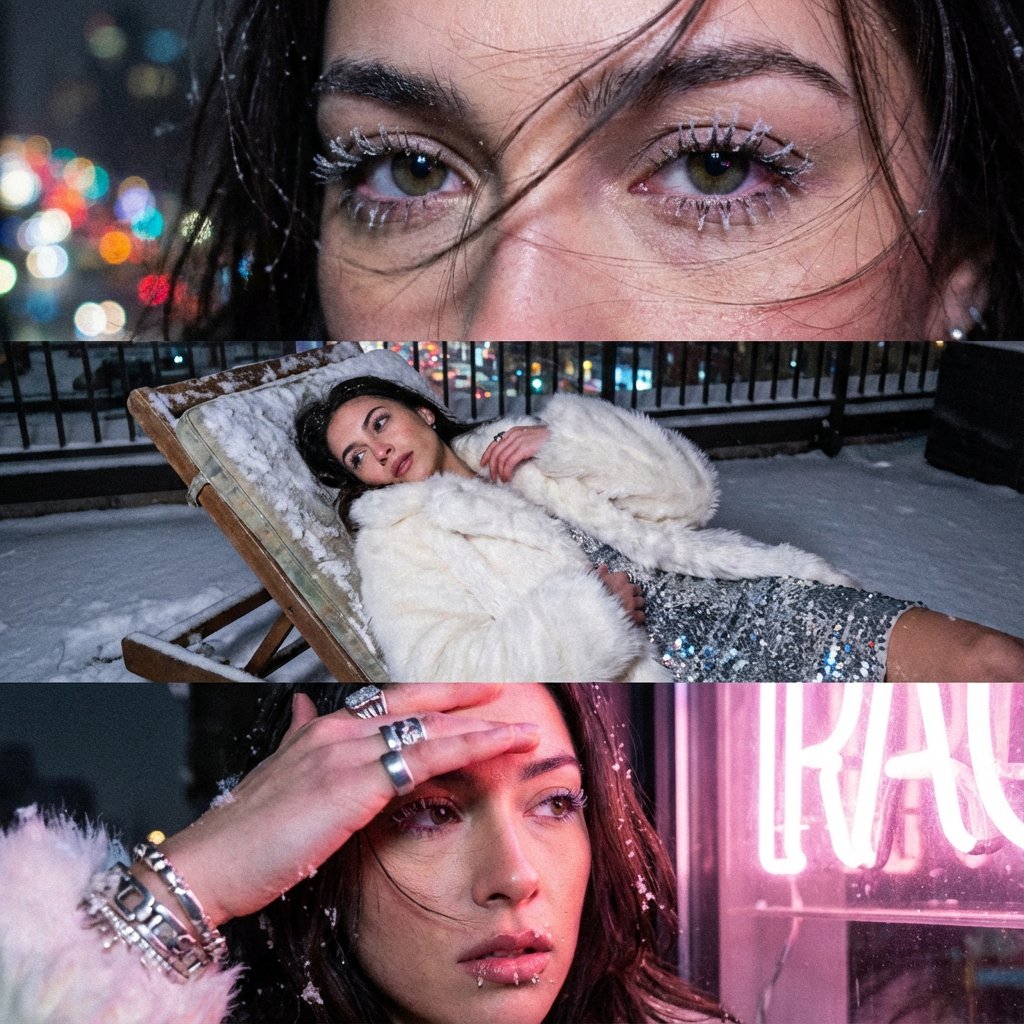 AI Prompt for Winter Rooftop Portrait Photography