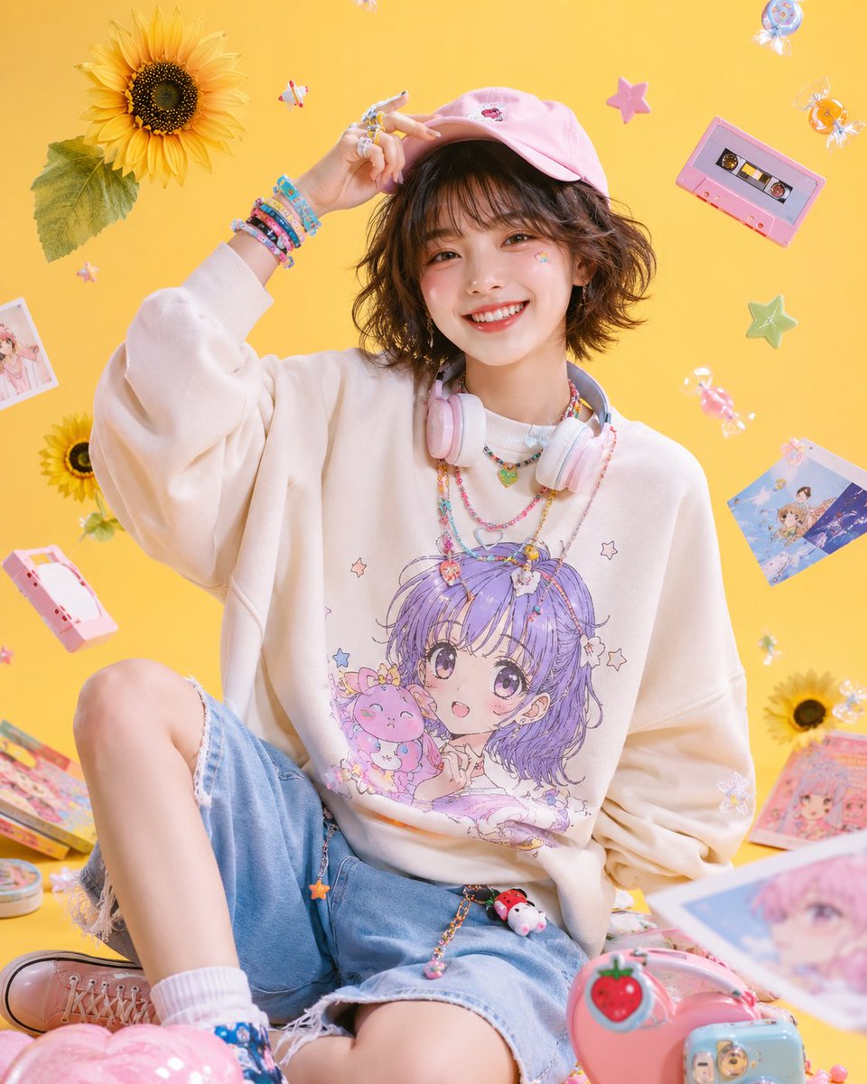 AI Prompt for Y2K-Inspired Harajuku Fashion Editorial Photography