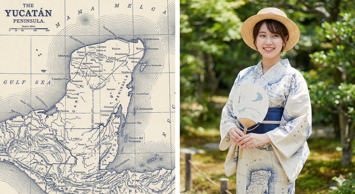 AI Prompt for Yucatan-inspired Yukata Fashion Avatar