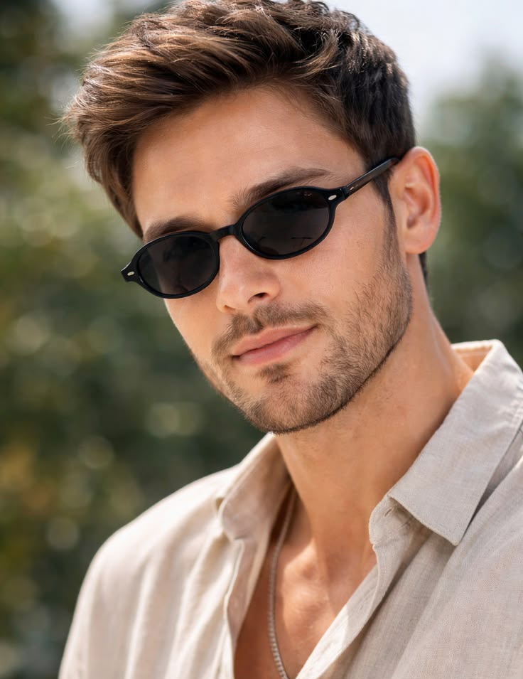 AI Prompt: Golden Hour Fashion Portrait of a Man