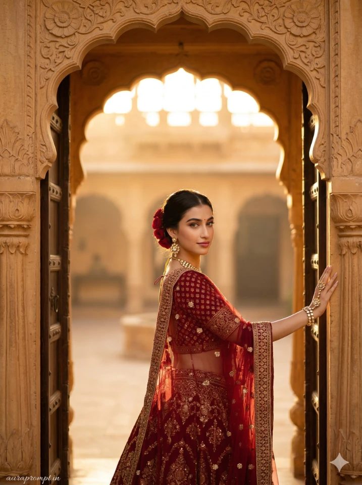 Authentic RAIASTHANI bride portrait 100% reference