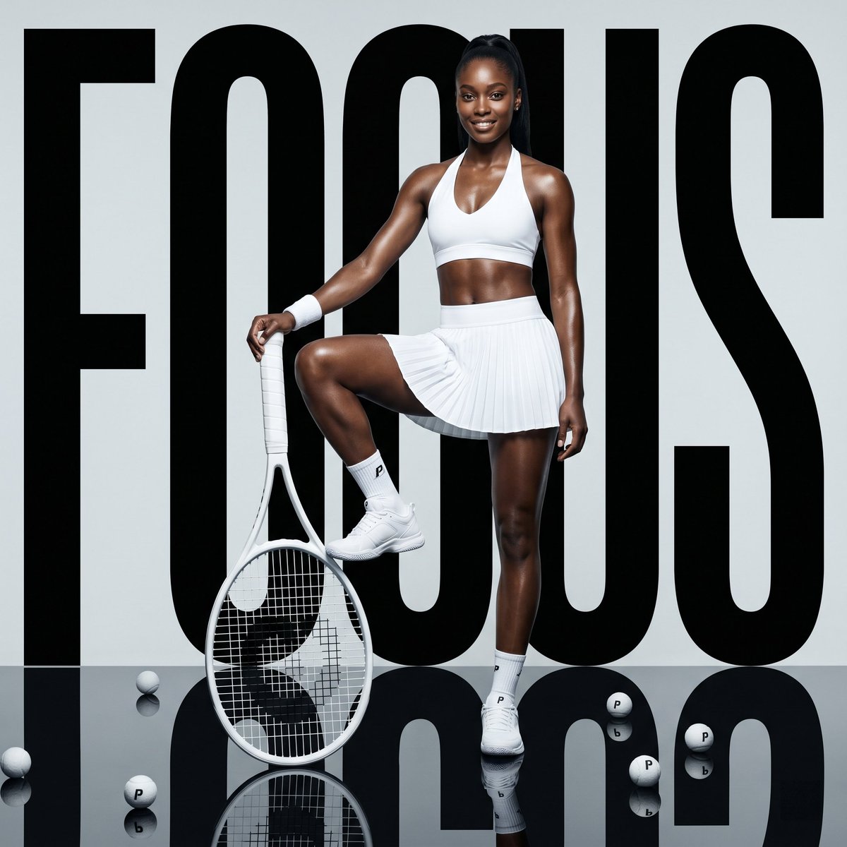 Fashion Tennis Focus Poster