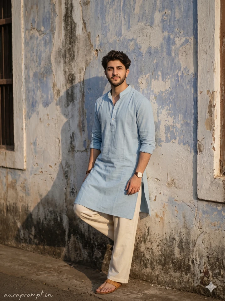 Gemini AI Boy Kurta Portrait Prompt