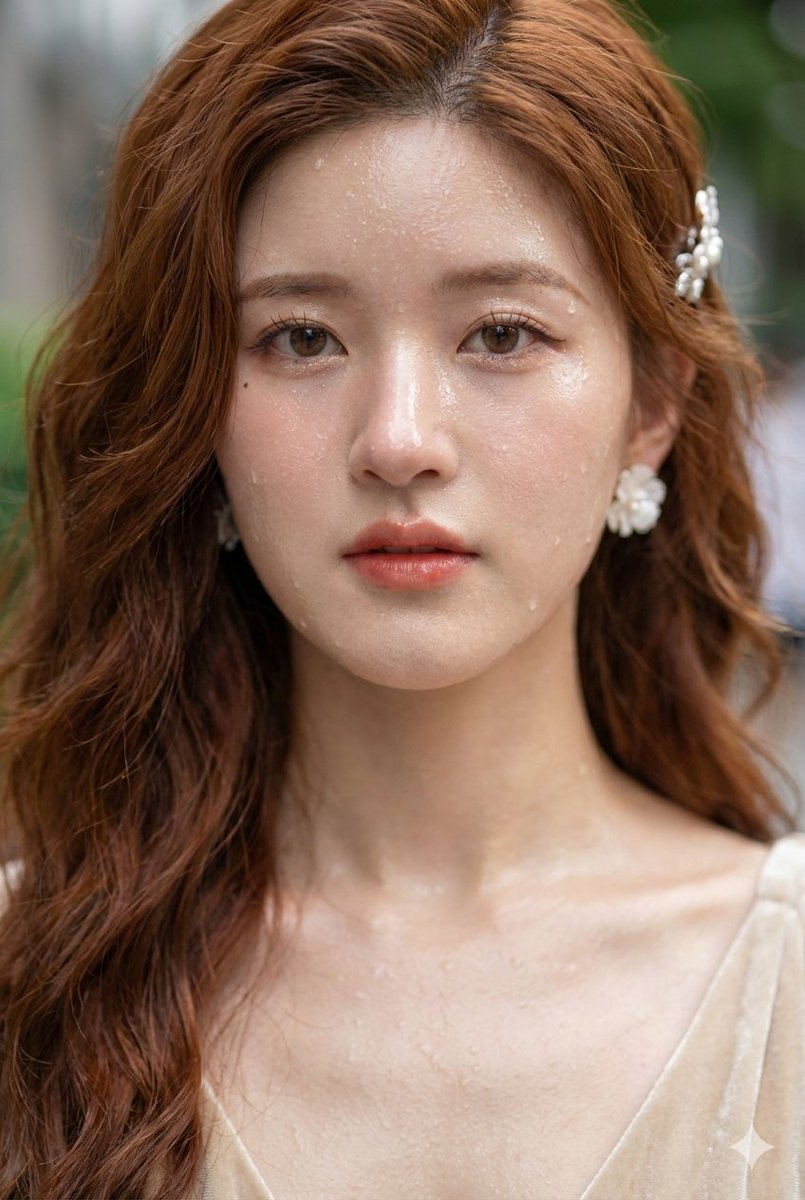 High-Fashion Cinematic Portrait AI Prompt: Zhao Lusi in Metallic Silver Gown