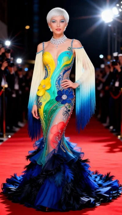 Hyper-Realistic Met Gala Gown Prompt Ideas