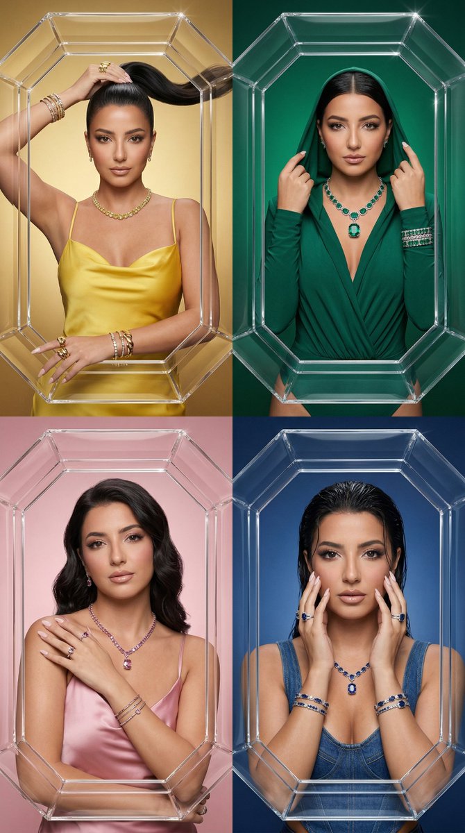 Luxury 2x2 Jewelry Collage – Octagon Frame Design