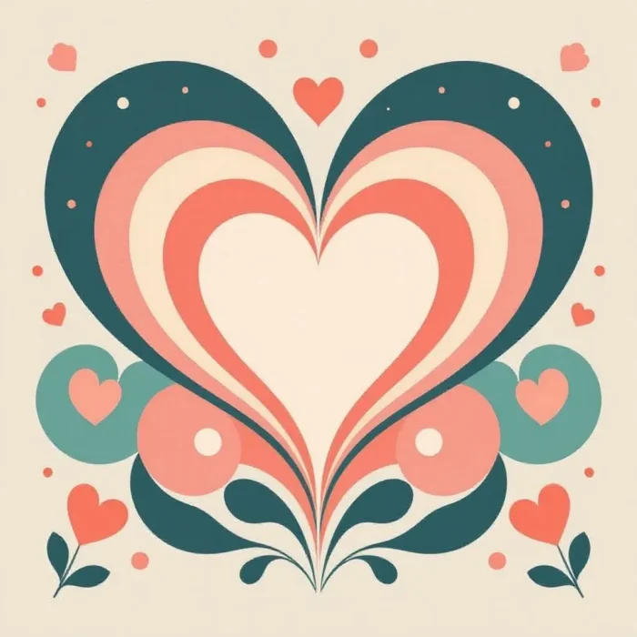 Minimal Heart Icon T-Shirt Design Prompt