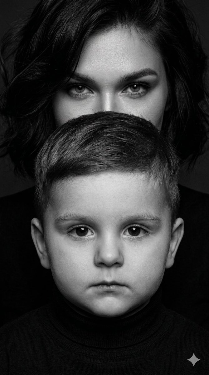 Mothers and Children Black and White Portraits