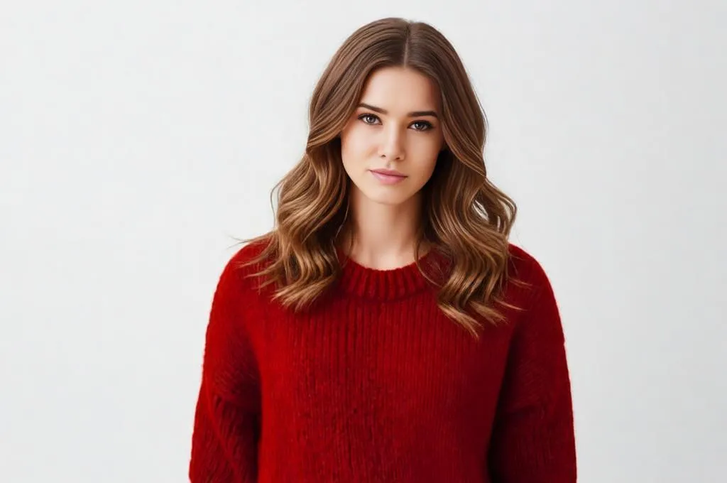 Realistic Shoulder Length Layered Cut Hairstyle AI Prompt
