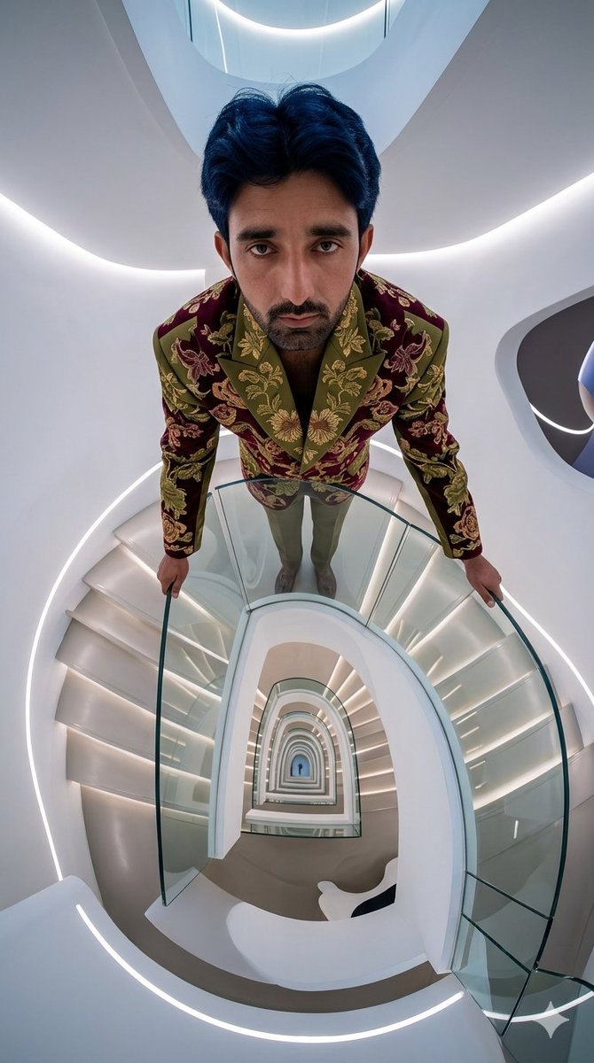 Surreal Fisheye Fashion Shoot Futuristic White Architecture