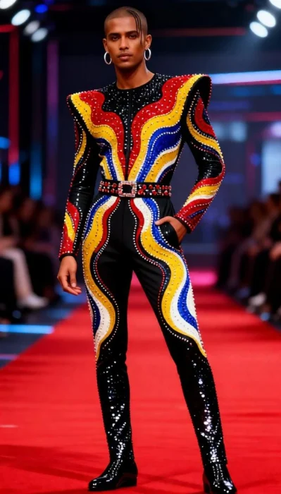 Ultra Realistic Met Gala Menswear Couture Jumpsuit