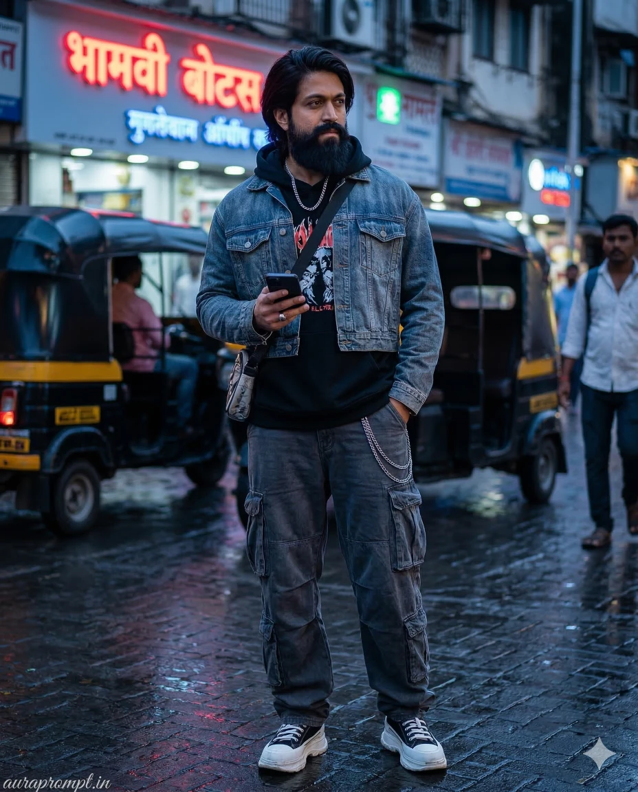 Ultra‑HD Indian Street Style Portrait – Blue Hour Fashion